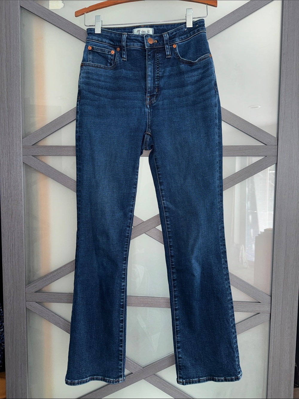 Madewell Curvy Kick Out Crop Jeans 27T Tall Colleton Wash Flare NN809